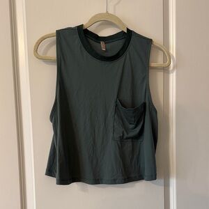 FP Movement by Free People Forest Green Sleeveless Pocket Tank